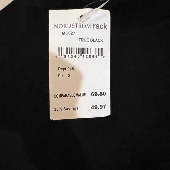 NWT Madewell Ashbury Mock Neck Black Sweater - Picture 6 of 8